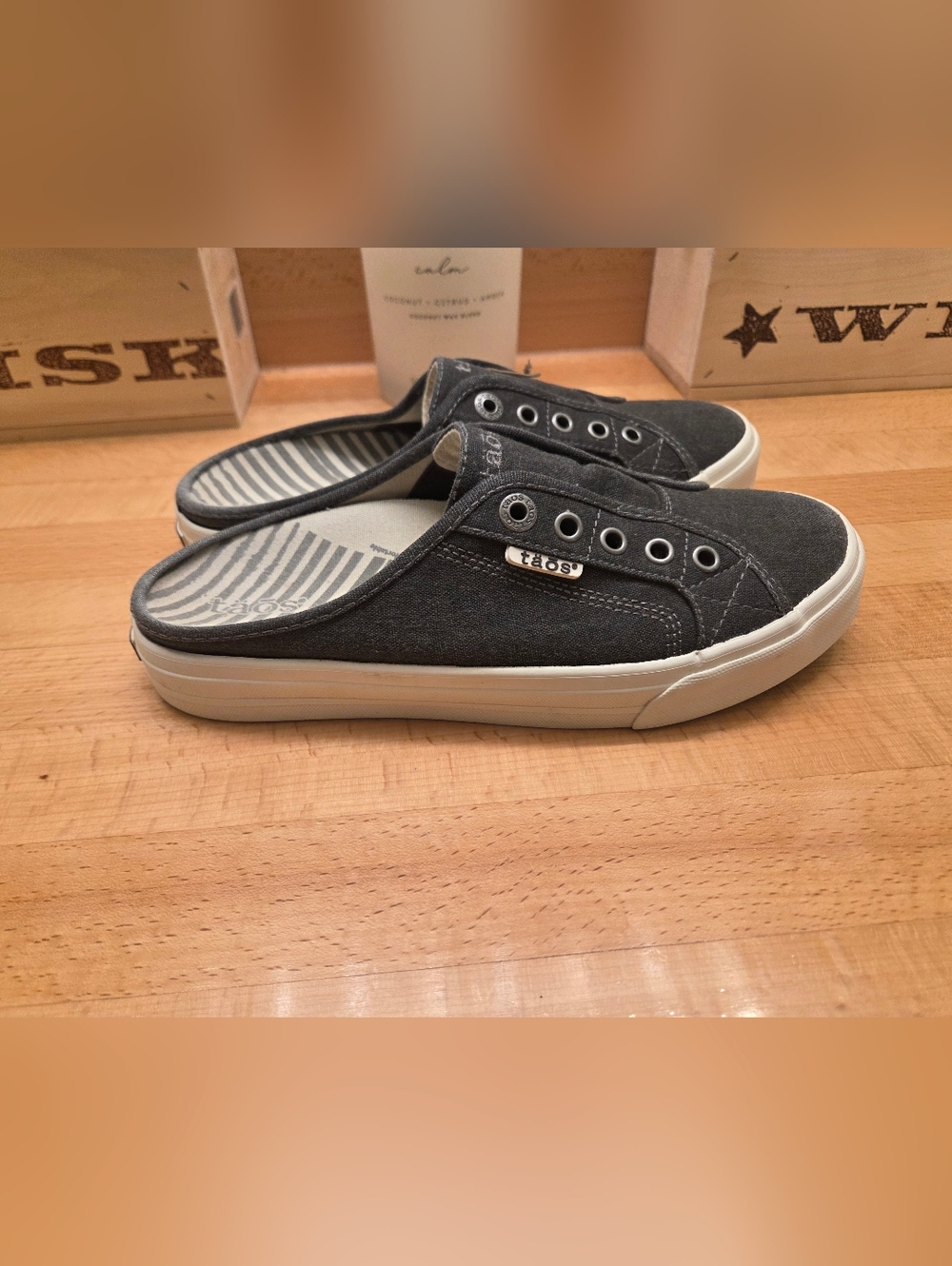 Taos Footwear Women's EZ Soul Slip-On Mule Sneakers Gray Size 8